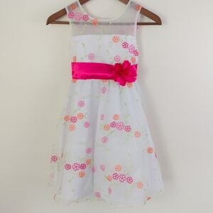 Jona Michelle White Floral Party Dress Size 8